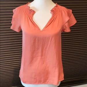 Silky peach dress top from Express